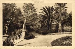 VINTAGE POSTCARD Toulon Gardens Of Mourillon