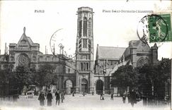 VINTAGE POSTCARD Paris Places the Resident of Auxerre Saint Germain