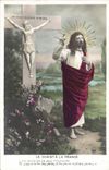 VINTAGE POSTCARD Christ in France