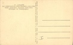 VINTAGE POSTCARD Abbey of Royal Port of the Fields Mother Arnauld Angelica