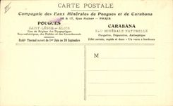 VINTAGE POSTCARD Pouges Hydrotherapy Water hydropathic establishment and Splendid Hotel