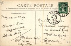 VINTAGE POSTCARD Vichy Hydrotherapy Large grid