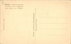 VINTAGE POSTCARD Hydrotherapy Vittel Detoxication Kidneys Hepar Source for the liver