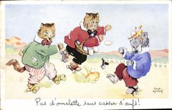 VINTAGE POSTCARD Roller skates
