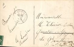 VINTAGE POSTCARD Femme Roller skates