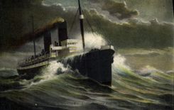 CPA Bateau Paquebot Transatlantique dans la tempete 