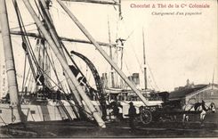 CPA Bateau Chargement d'un Paquebot 