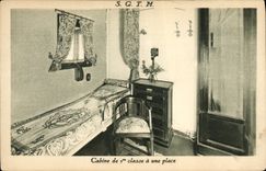 VINTAGE POSTCARD Bateau Steamer SGTM Paquebot of 1st class has a place