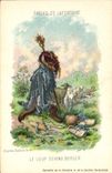 VINTAGE POSTCARD Fables of the Fountain the wolf become shepherd