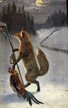 VINTAGE POSTCARD Fox Cock