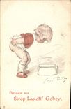 VINTAGE POSTCARD Fantasy Illustrator Child Laxative Syrup Gobey
