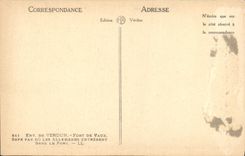 Savia de Militaria Verdún de la POSTAL de la VENDIMIA fort de Vaux cerca o entrerent alemán en la fortaleza