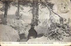 VINTAGE POSTCARD Militaria Foret D' Argonne Observation post has 200m German trenches