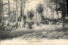 VINTAGE POSTCARD Militaria Argonne With Return Of Hunting