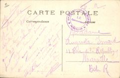 VINTAGE POSTCARD Militaria French the Offliciers Great War questioning a German prisoner who has just gone