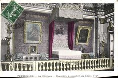 POSTAL Versalles de la VENDIMIA el castillo de Chembre que se dormirá de Louis XV