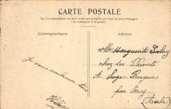 Corte real de Versalles de la POSTAL de la VENDIMIA y estatua de Louis XIV