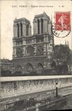 CPA Paris Eglise Notre Dame Peniche Bateau 
