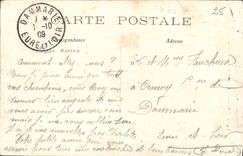 VINTAGE POSTCARD Paris Church Notre Dame Barge Boat