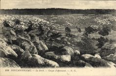 VINTAGE POSTCARD Fontainebleau the Drill Falls D' Apremont