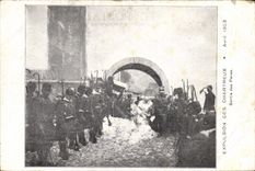 VINTAGE POSTCARD Expulsion of the Carthusian monks April 1903 Left the fathers