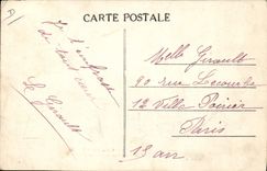 POSTAL Maria de la VENDIMIA en TAPA del dormitorio de la fundación de Borniche de la marga