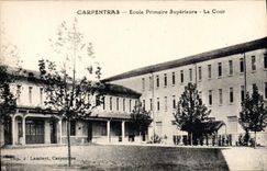 VINTAGE POSTCARD Carpentras Elementary school higher court