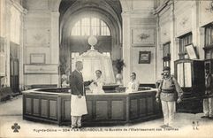 VINTAGE POSTCARD Hydrotherapy Bourboule the refreshment bar of the establishment of the Thermal baths