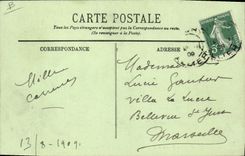 VINTAGE POSTCARD Vichy Hydrotherapy the garden of the Eden the hour of the music