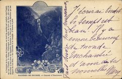 VINTAGE POSTCARD Thermalisme Bagneres de Bigorre Cascades of Ouscouanou