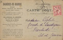 VINTAGE POSTCARD Thermalisme Bagneres de Bigorre Cascades of Ouscouanou