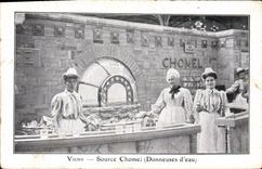VINTAGE POSTCARD Hydrotherapy Vichy Source Chomel Donneuses of water