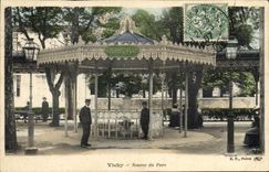 VINTAGE POSTCARD Hydrotherapy Vichy Source of the park