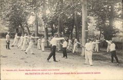 CPA Escrime Saumur Enseignement de la lance contre le sabre Militaria