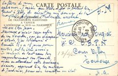 VINTAGE POSTCARD Bateau Steamer SGTM Cabine of priority has 2 places