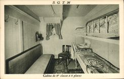 CPA Bateau Paquebot SGTM Cabine de 2eme classe a 2 places