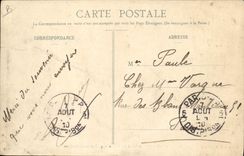 VINTAGE POSTCARD Bateau Steamer St Nazaire Salon has edge of a transatlantic liner