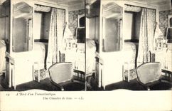 CPA Bateau Paquebot Transatlantique Une chambre de luxe