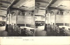 VINTAGE POSTCARD Boat Transatlantic liner the smoking-room Tobacco