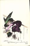 VINTAGE POSTCARD Fantasy Roberty Illustrator the entravees Woman
