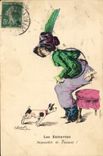 VINTAGE POSTCARD Fantasy Roberty Illustrator the entravees Dog