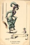 CPA Fantaisie Illustrateur Roberty Femme La derniere mode Chien