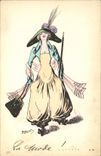 VINTAGE POSTCARD Fantasy Roberty Illustrator the Woman fashion