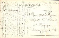 CPA Militaria Combat de la Fontenelle Convoi des prisonniers allemands dans les Vosges Vignette Croix Rouge
