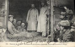 CPA Militaria Transport de Prisonniers allemands 