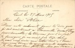 Los presos alemanes de las vueltas de Militaria de la POSTAL de la VENDIMIA tienen provincia de Furnes de Flance Occidentale