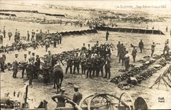 VINTAGE POSTCARD Militaria Camp German under Aims