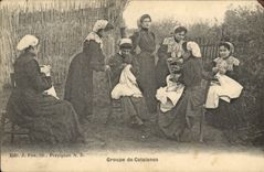 CPA Folklore Groupe de Catalanes