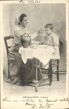 CPA Folklore Amelie les Bains La soupe Enfant