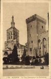 VINTAGE POSTCARD Avignon the Tower Countryside and the Cathedral